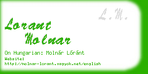 lorant molnar business card