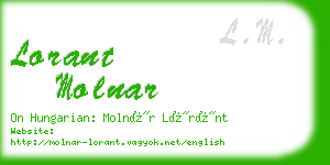 lorant molnar business card